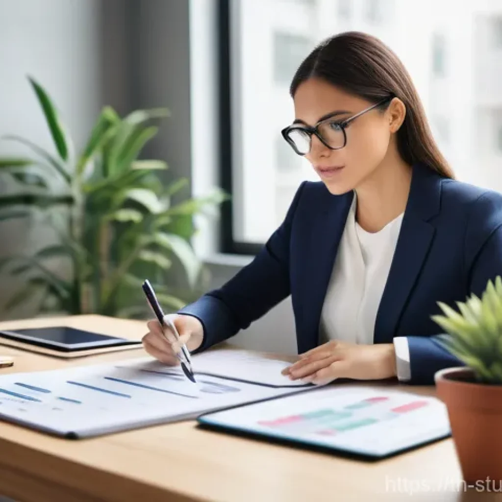 적시 학습 자원 구축을 위한 예산 관리 - **Financial Clarity and Strategic Budgeting**
A focused young professional woman, in her late 20...