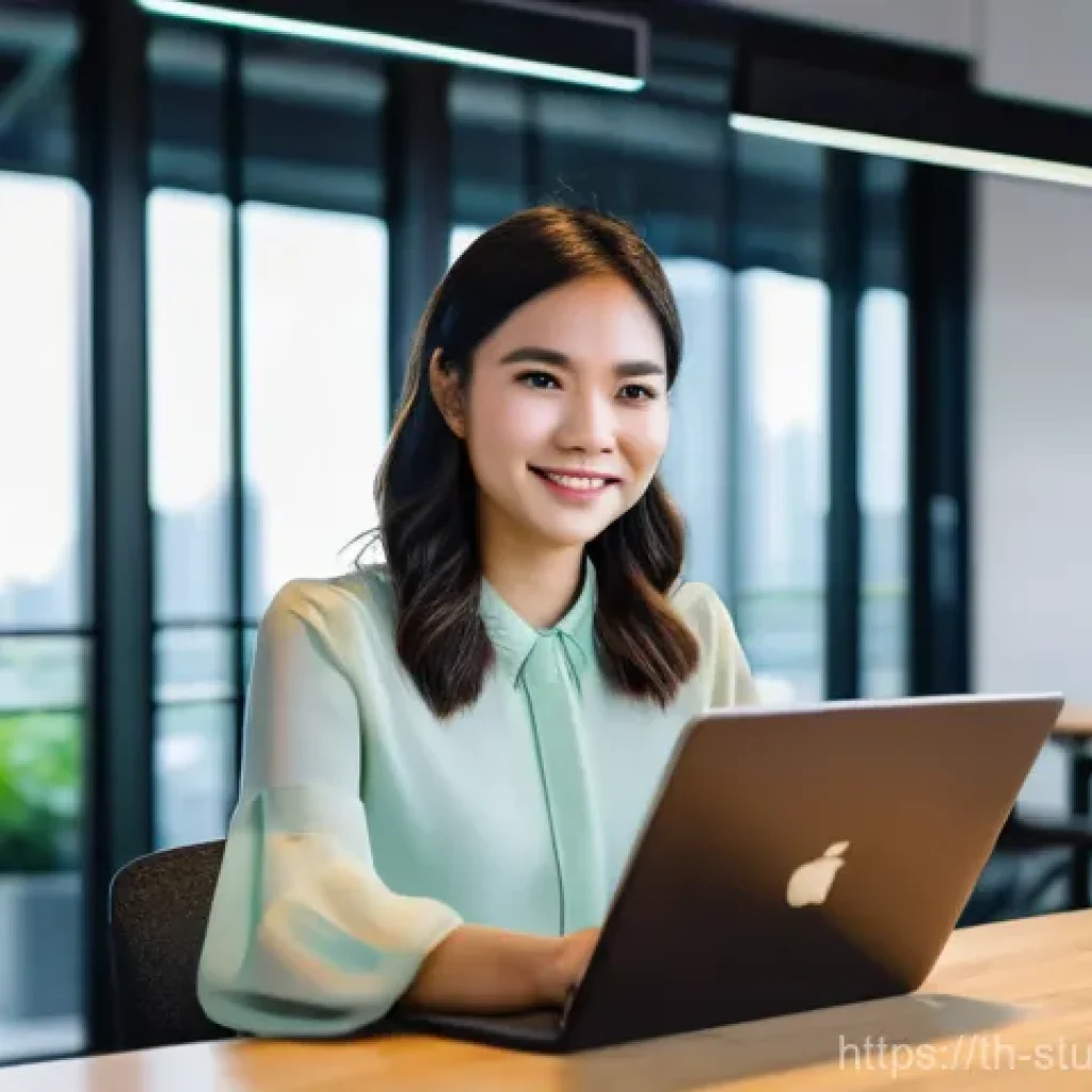 적시 학습 자원 활용을 위한 스킬 개발 - **Prompt 1: Focused Thai Professional Embracing Digital Upskilling**
A young Thai woman, in her ...