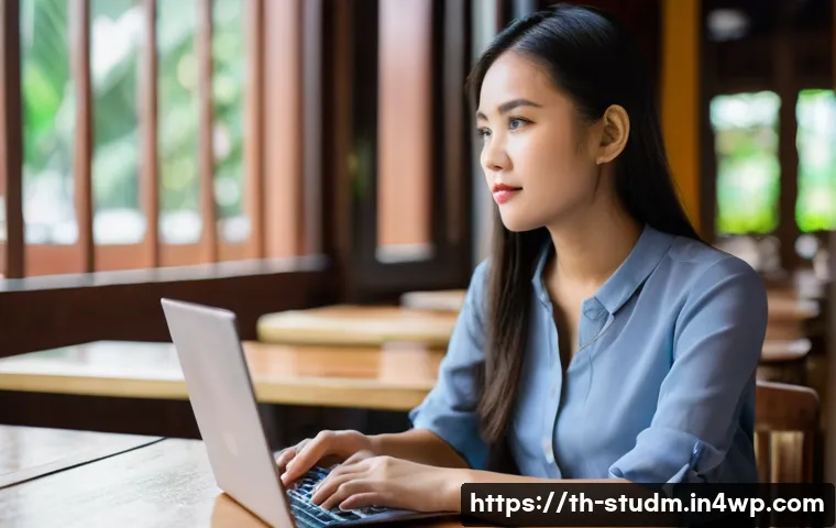 적시 학습 자원과 지속적인 교육의 관계 - **Prompt 1: Focused Just-in-Time Learning in a Thai Cafe**
"A candid, high-resolution photograph...